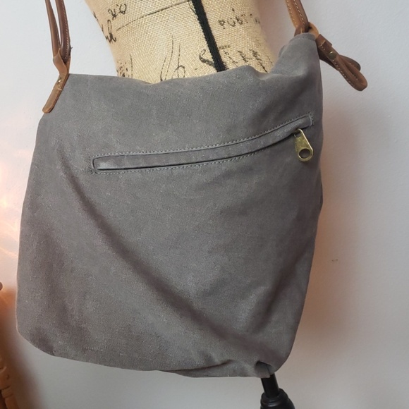 Tom Clover leather and canvas bag tote - Picture 3 of 7